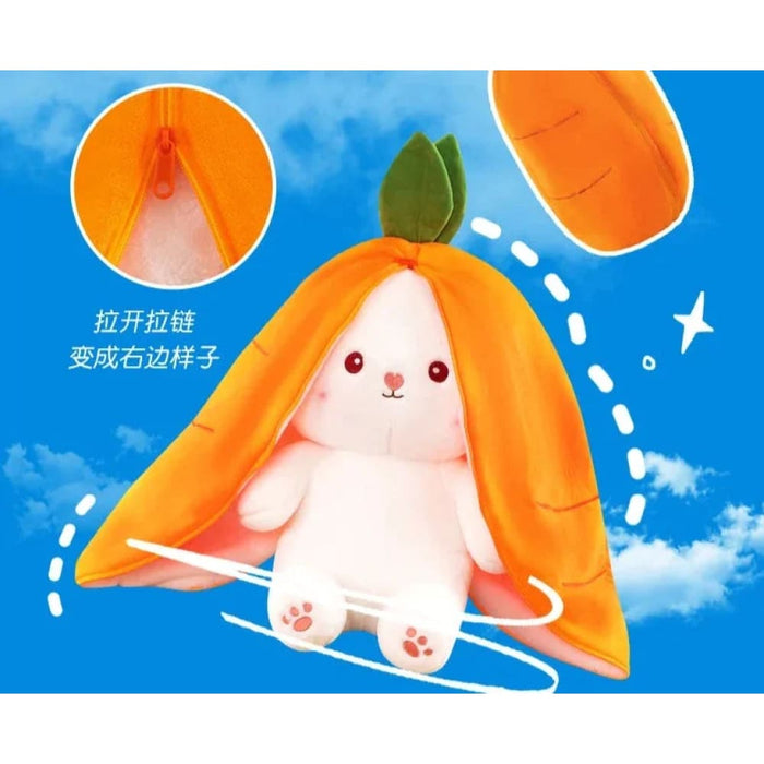 25cm Transform Strawberry Rabbit Plush Toy For Kids