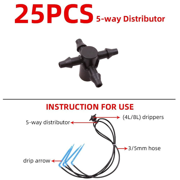 25pc 5 - way Distributor Watering Drip Tool