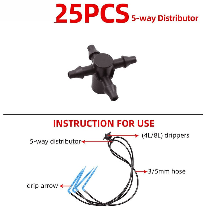 25pc 5 - way Distributor Watering Drip Tool