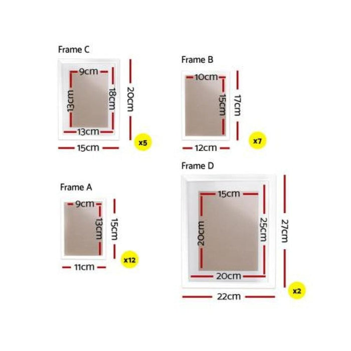 Goslash Picks 26 Pcs Picture Photo Frame Wall Set Home