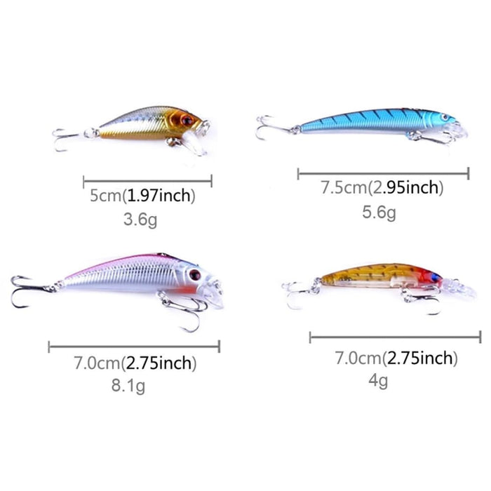 26 Piece Minnow Fishing Lure Set 4 Models