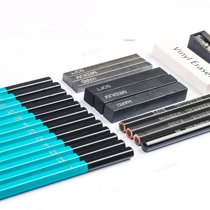 26 Piece Professional Drawing Pencil Set with Tools