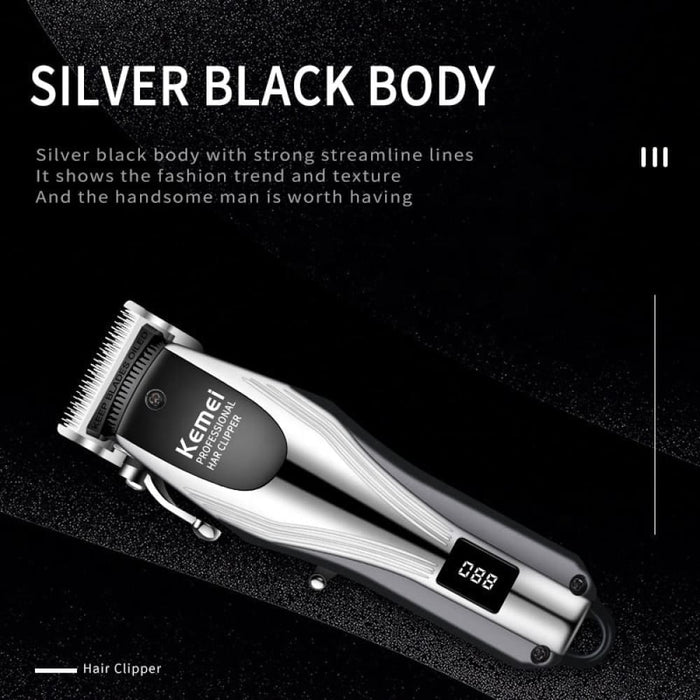 Km-2619 Professional Cordless Hair Clipper Rechargeable Men