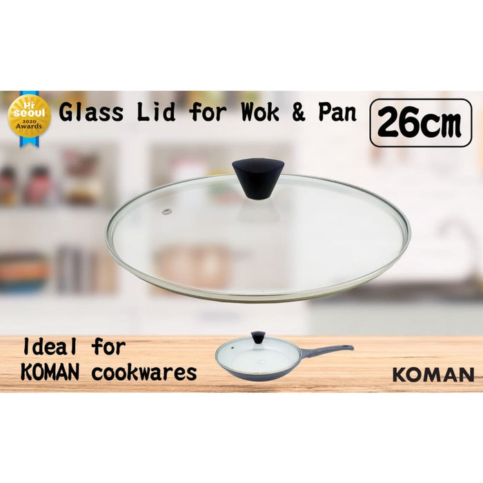 26cm Stainless Steel Glass Lid with Bakelite Handle