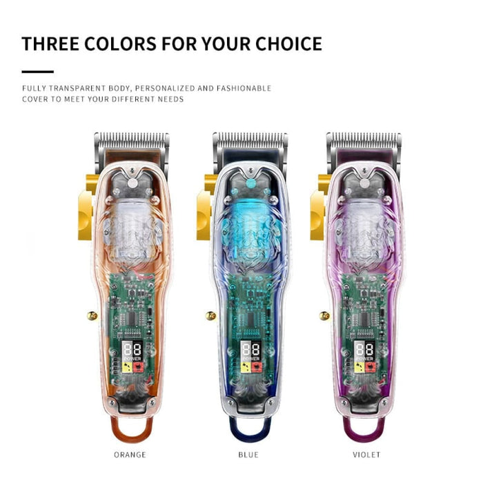 2707 New Transparent Cover Hair Clippers Barber Shop Usb