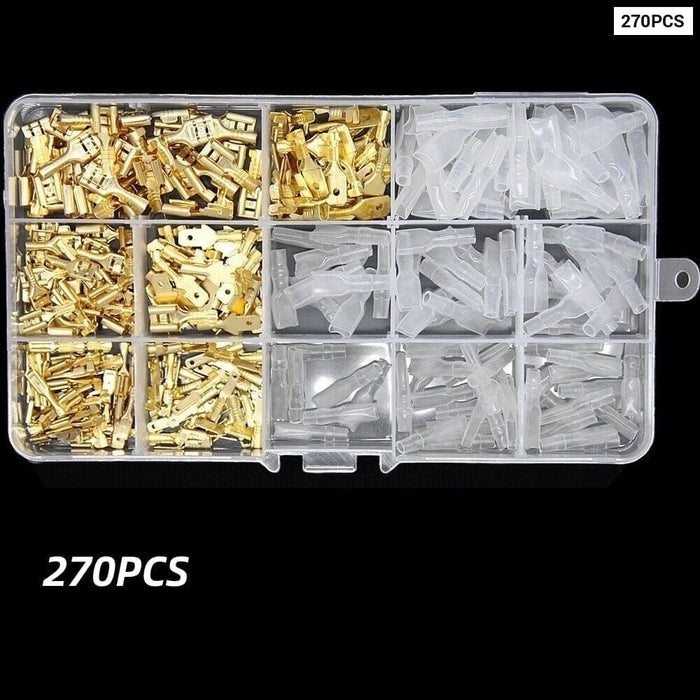 270pcs Insulated Male Female Wire Connector 2.8 4.8 6.3mm