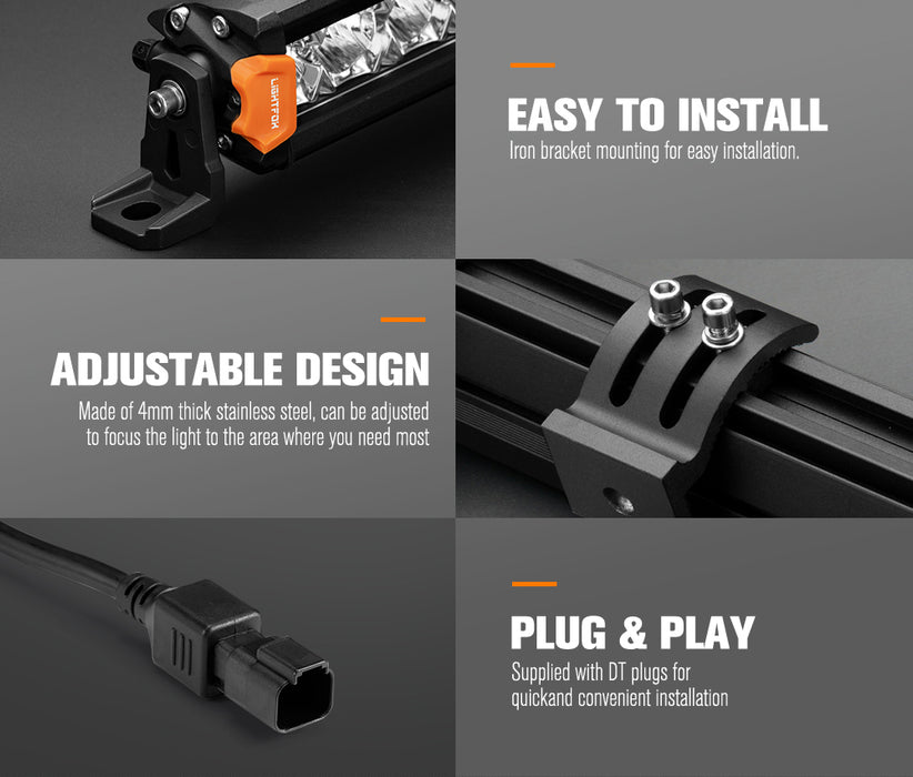 28Inch Osram Led Light Bar Super Slim Single Row Spot Flood Beam Offroad