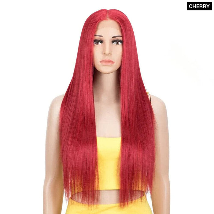 28 Red Synthetic Lace Front Wig