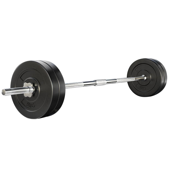 Goslash Picks 28kg Barbell Weight Set Plates Bar Bench