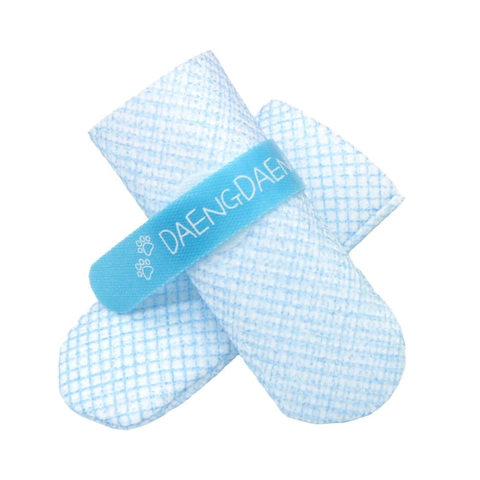 28pc s Blue Dog Shoes Waterproof Disposable Boots Anti-slip