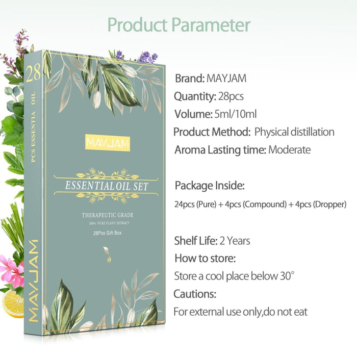 28pcs Pure Natural Essential Oils Gift Set Massage Shower