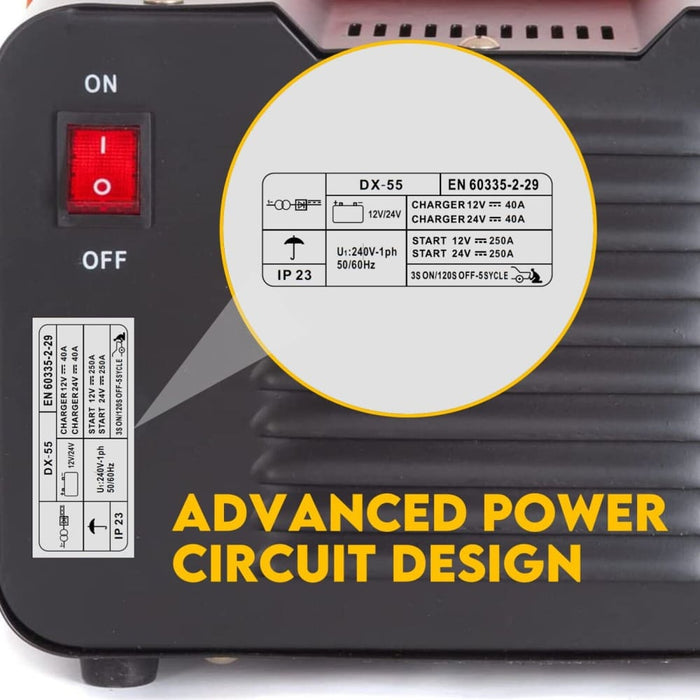 2in1 Car Battery Charger Jump Starter 12v 24v 40a Atv Boat