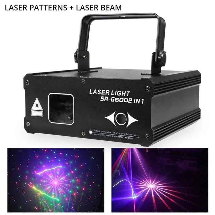 Rgb 2in1 Laser Beam Line Scanner Patterns Star Projector Dj