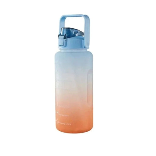 2l Outdoor Sport Water Bottle With Time Marker Leakproof
