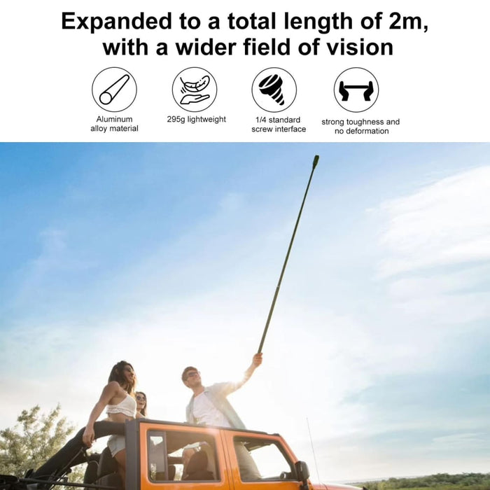 2m Metal Selfie Stick Monopod for Insta360 one Rs X2 X3 X4