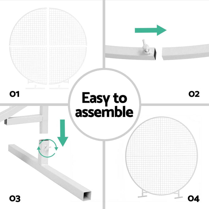 2m Round Backdrop Stand Wedding Background Decoration Party