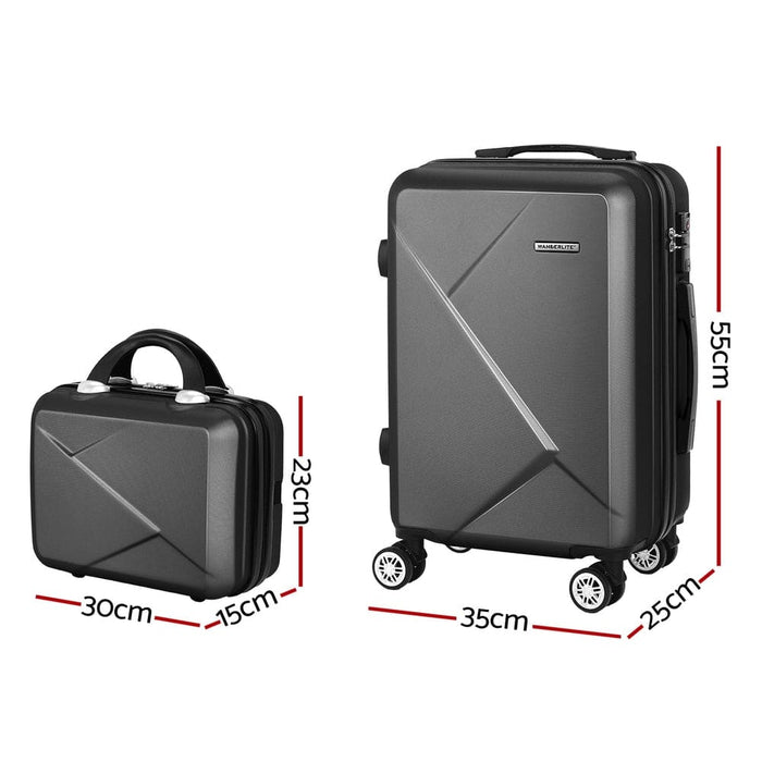 Goslash Picks 2pc Luggage 12’ 20’ Trolley Travel Suitcase