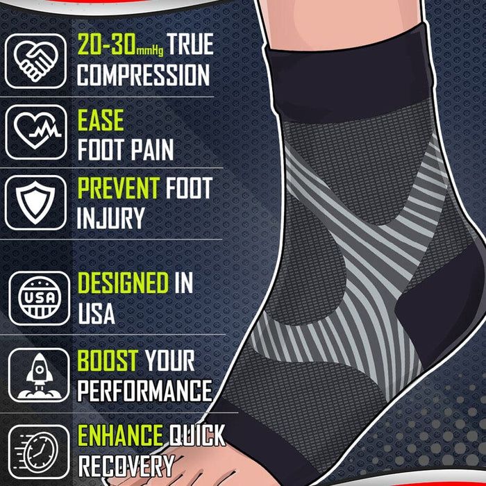 2pcs Ankle Compression Brace Foot Socks for Plantar