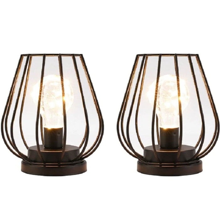 2pcs Battery Powered Wireless Table Lamp for Living Room