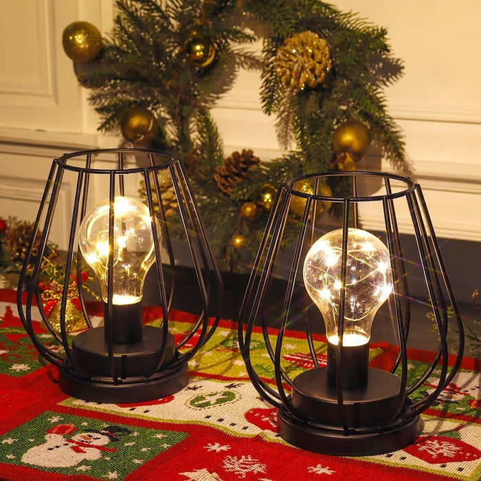 2pcs Battery Powered Wireless Table Lamp for Living Room