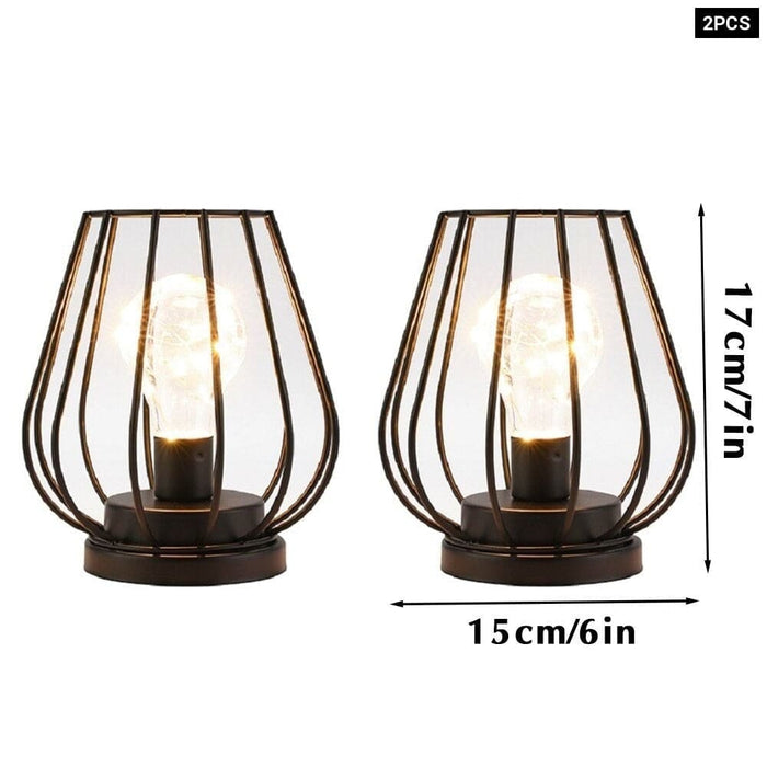 2pcs Battery Powered Wireless Table Lamp for Living Room