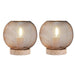2pcs Cordless Metal Battery Powered Candle Holder With 6