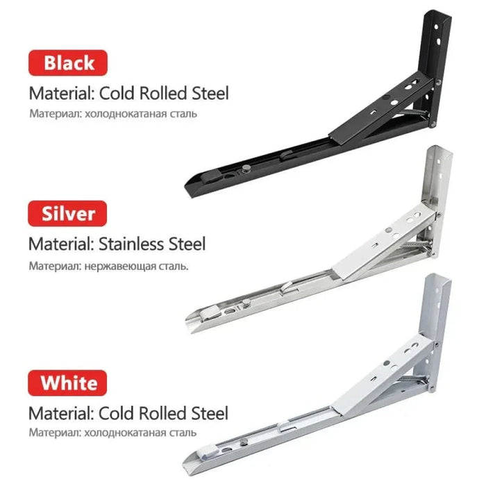 2pcs Heavy Support Adjustable Wall Mounted Bench Table