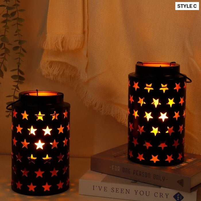 2pcs Irregular Pattern Candle Holder for Wedding Home Decor