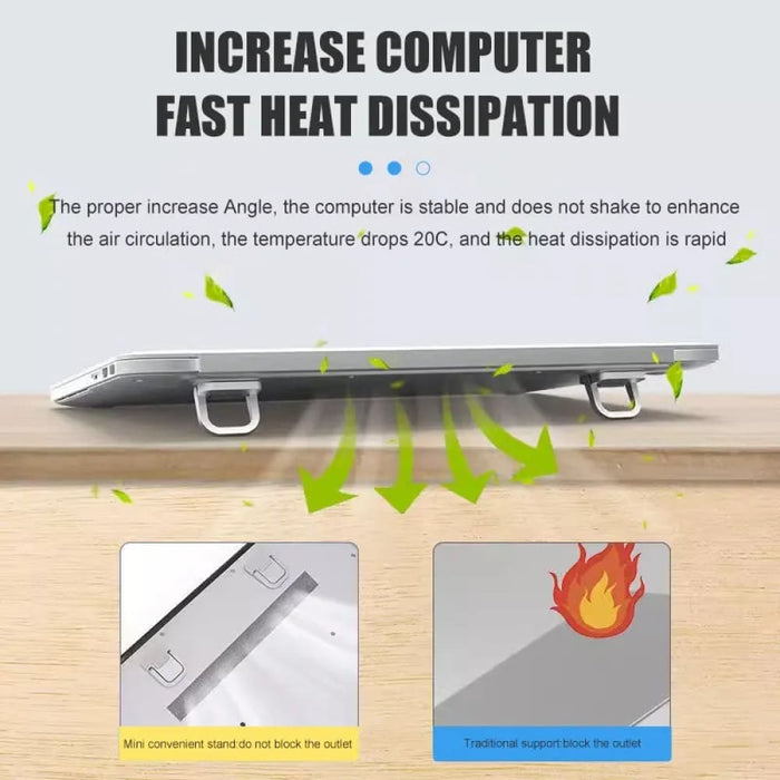 2pcs Laptop Stand for Keyboard Riser Aluminum Portable