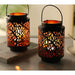 2pcs Metal Hanging Candle Holder Lanterns with Handle