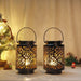 2pcs Metal Hanging Candle Holder Lanterns With Handle