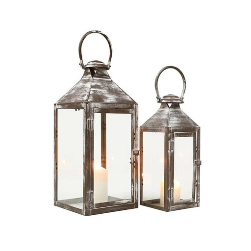 2pcs Metal Hanging Candle Lantern With Handle For Garden