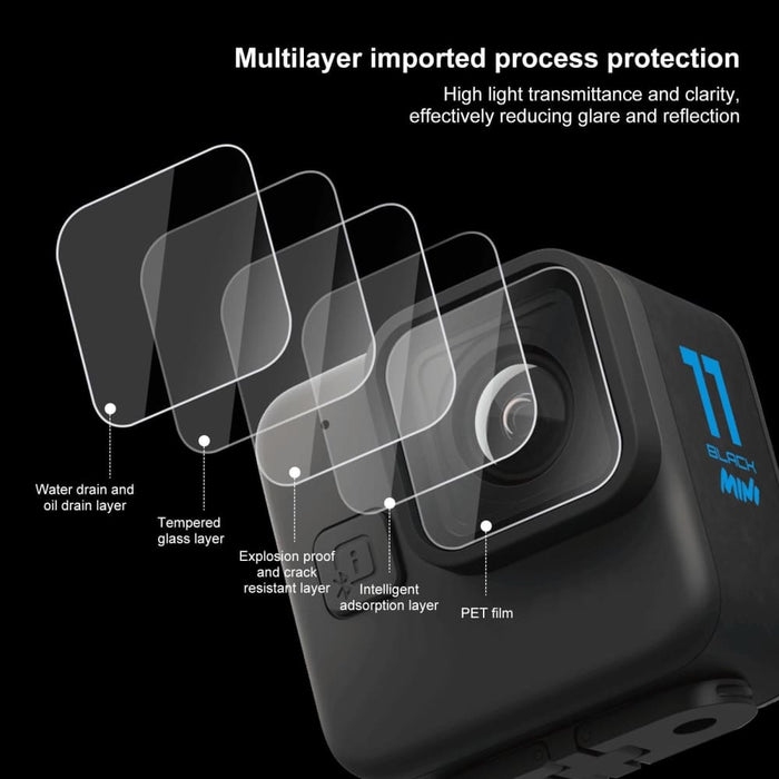 2pcs Mini Tempe Glass Lens Film For Gopro Hero11