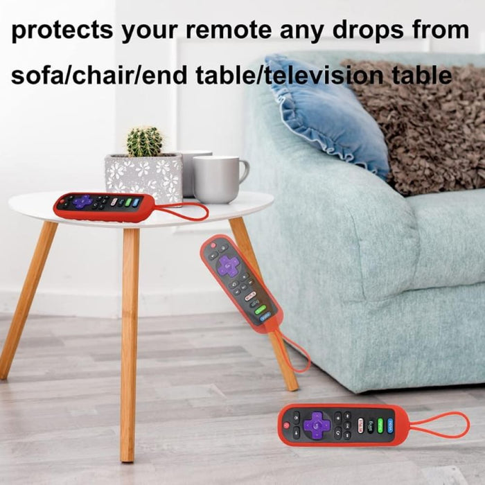 2pcs Silicone Case For Tcl Roku Rc280/rc282 Oval Remote