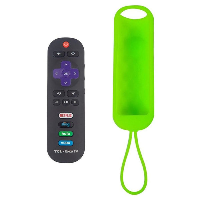 2pcs Silicone Case For Tcl Roku Rc280/rc282 Oval Remote
