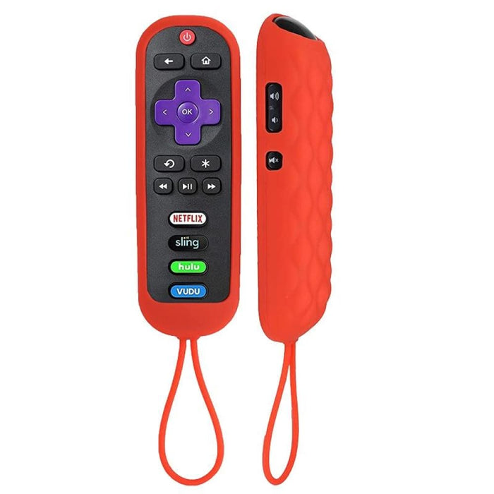 2pcs Silicone Case For Tcl Roku Rc280/rc282 Oval Remote