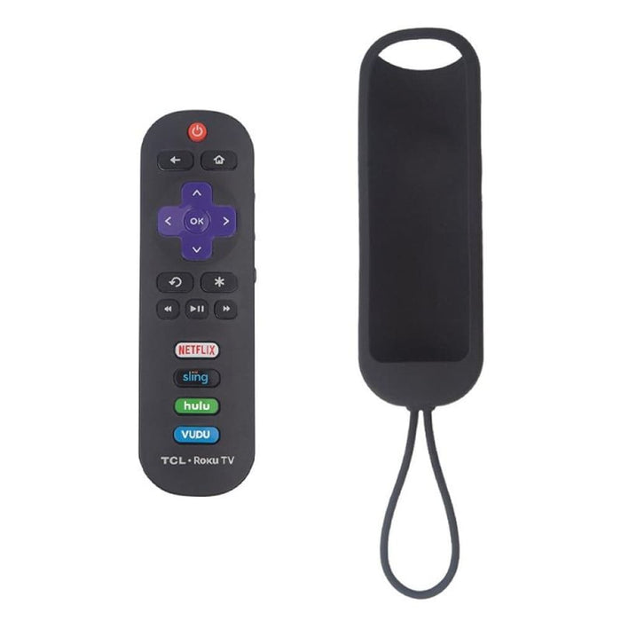 2pcs Silicone Case For Tcl Roku Rc280/rc282 Oval Remote