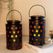 2pcs Star Hollow Candle Holder with Handle for Home Decor