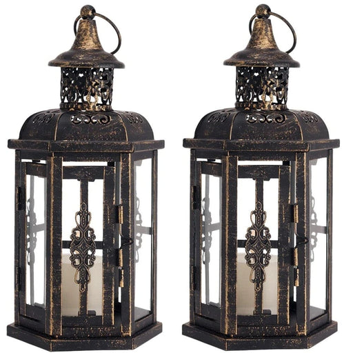 2pcs Vintage Aesthetic Hanging Candle Lantern for Home