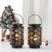 2pcs Vintage Flower Pattern Candle Holder Lanterns