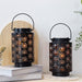 2pcs Vintage Flower Pattern Candle Holder Lanterns