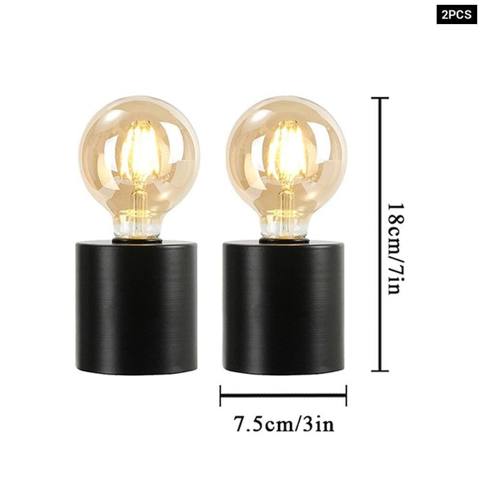 2pcs Wireless Battery Powered Table Lamp for Bedroom Home