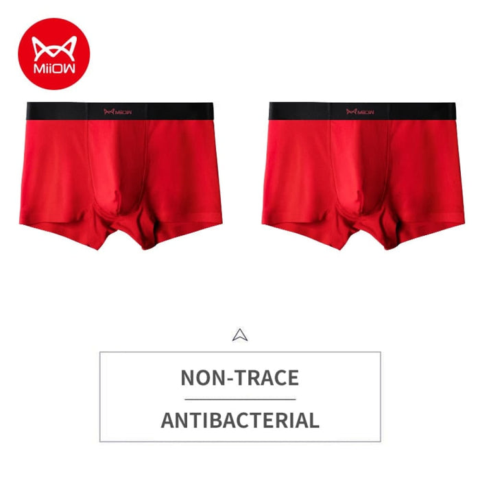2pcs Year Red Modal Men Underwear Boxer Shorts Underpants