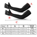 2pcs/pair Anti-uv Ice Silk Cooling Arm Sleeves with Finger