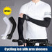 2pcs/pair Anti-uv Ice Silk Cooling Arm Sleeves with Finger