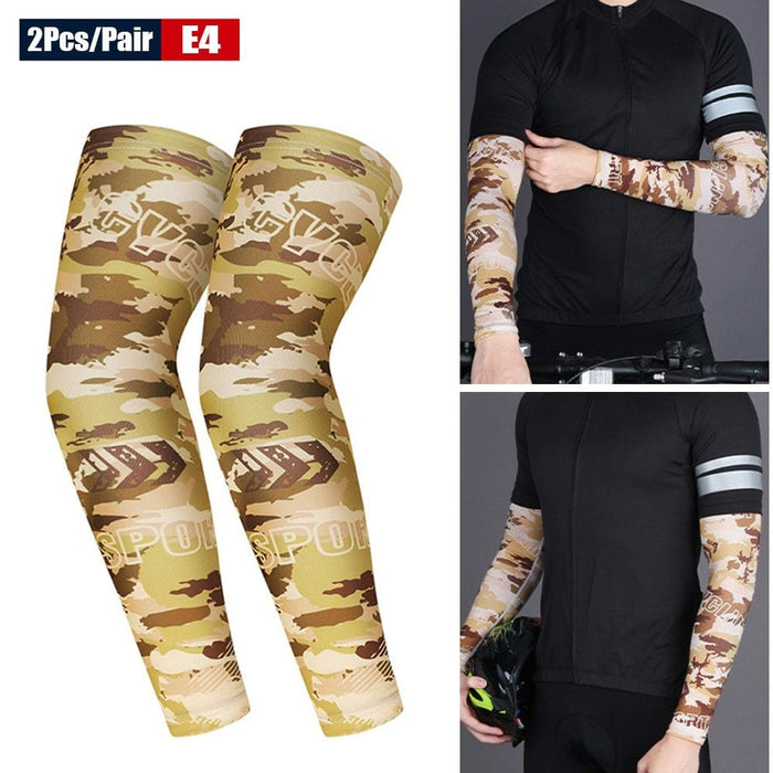 2pcs/pair Anti-uv Ice Silk Cooling Arm Sleeves for Running