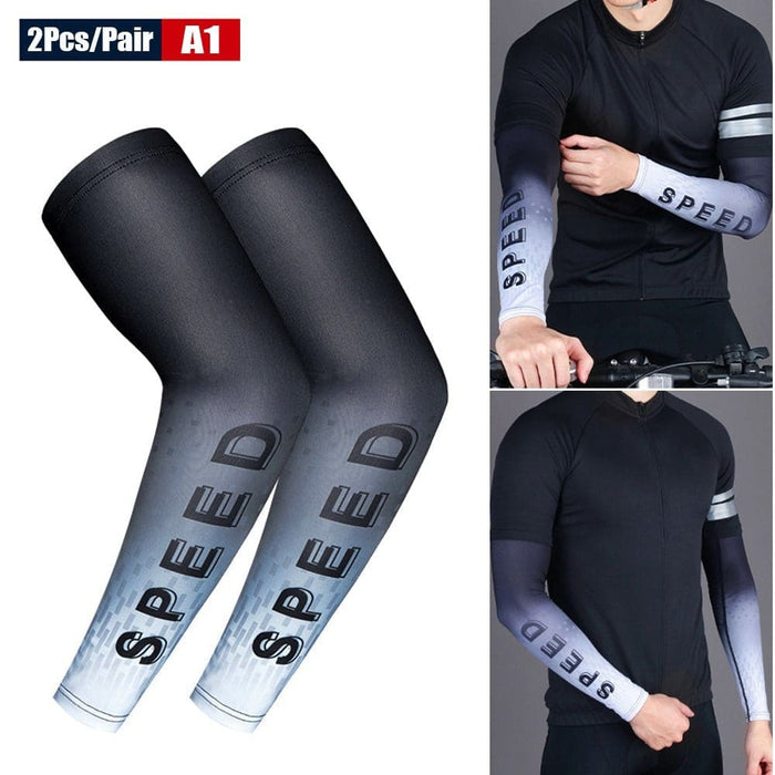 2pcs/pair Anti-uv Ice Silk Cooling Arm Sleeves for Running