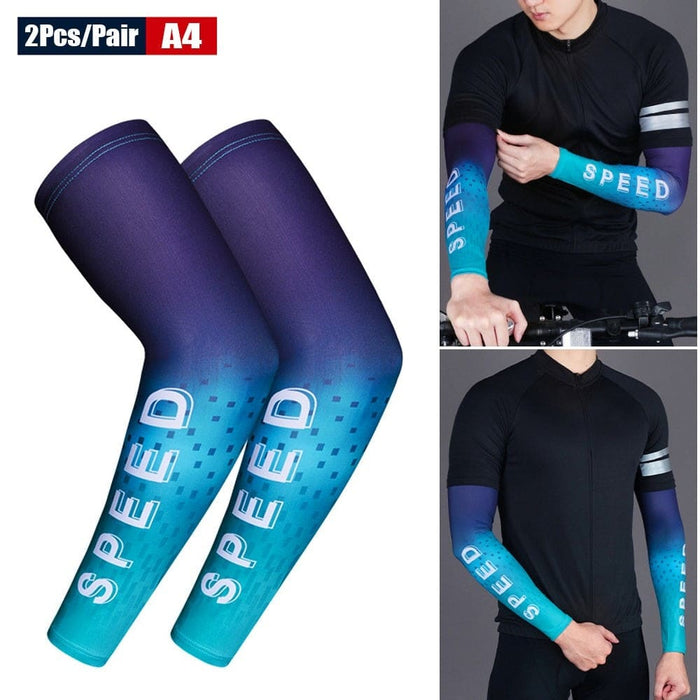 2pcs/pair Anti-uv Ice Silk Cooling Arm Sleeves for Running
