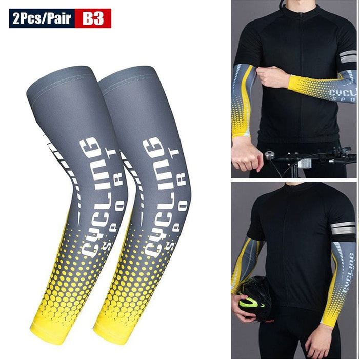 2pcs/pair Anti-uv Ice Silk Cooling Arm Sleeves for Running