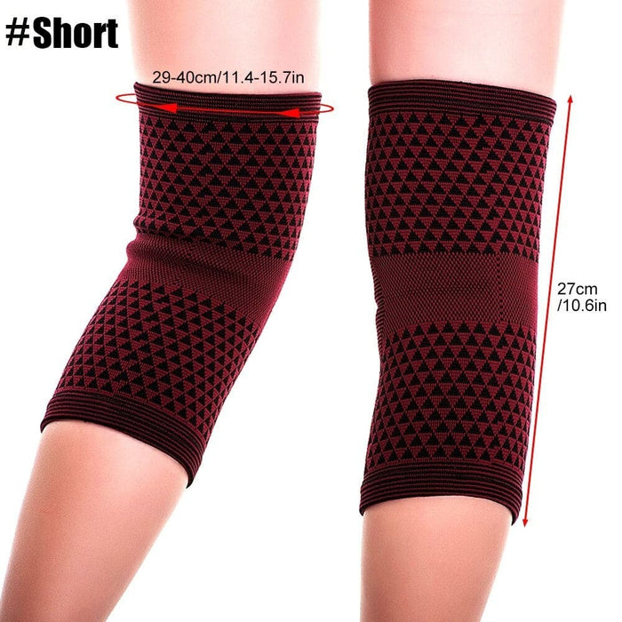 2pcs/pair High Elastic Tourmaline Magnetic Warm Knee Pads